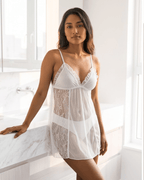 The Sheer Envy Ruffle Slip Babydoll