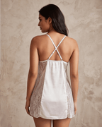 The Glacé Lace Ruffle Slip Babydoll