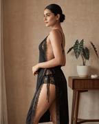 The Bare Side Midi Slip Dress