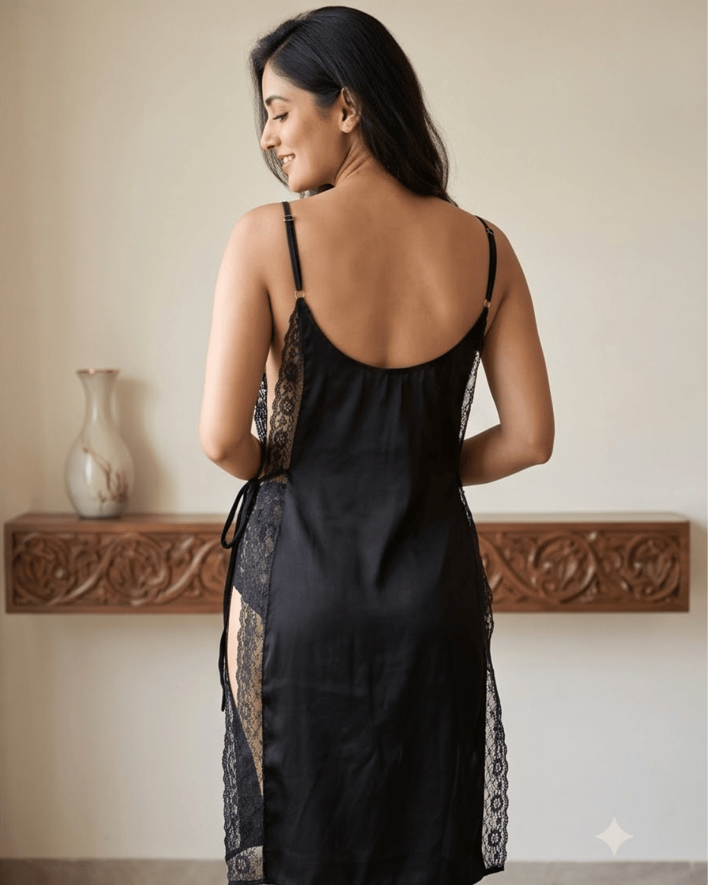 The Bare Side Midi Slip Dress