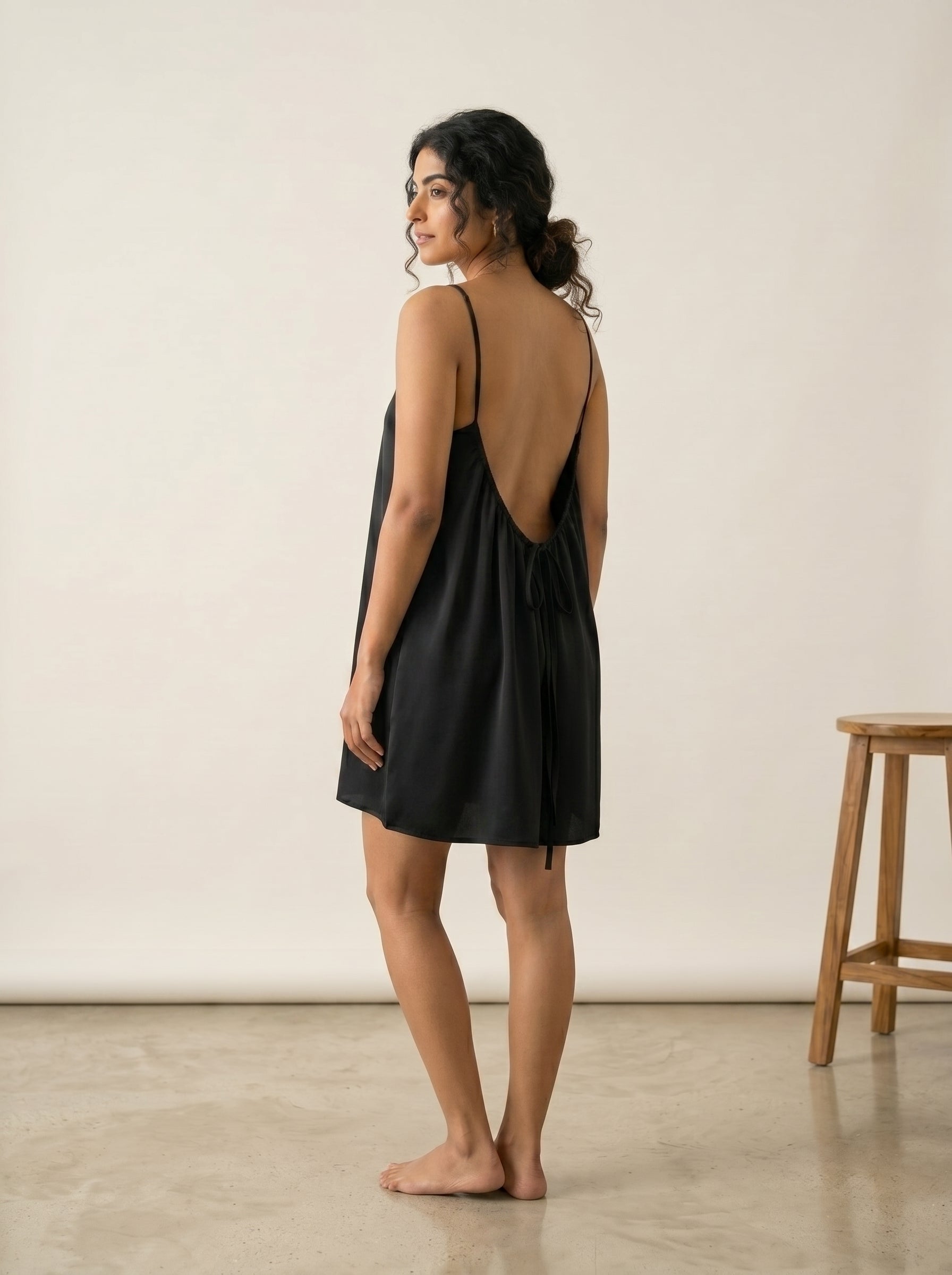 The Backless Adjustable Cami Dress — Mini