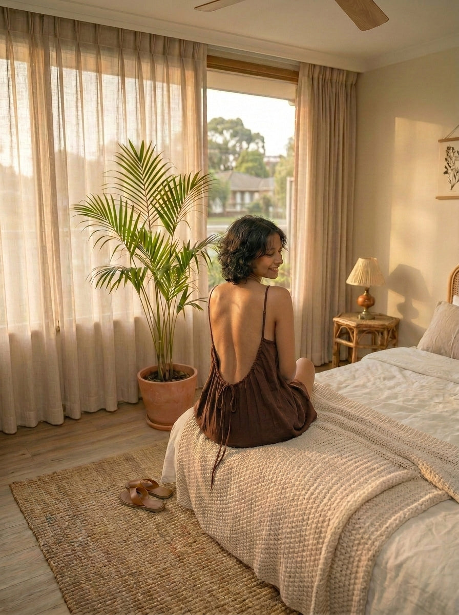 The Backless Adjustable Cami Dress — Mini