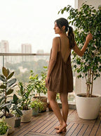 The Backless Adjustable Cami Dress — Mini