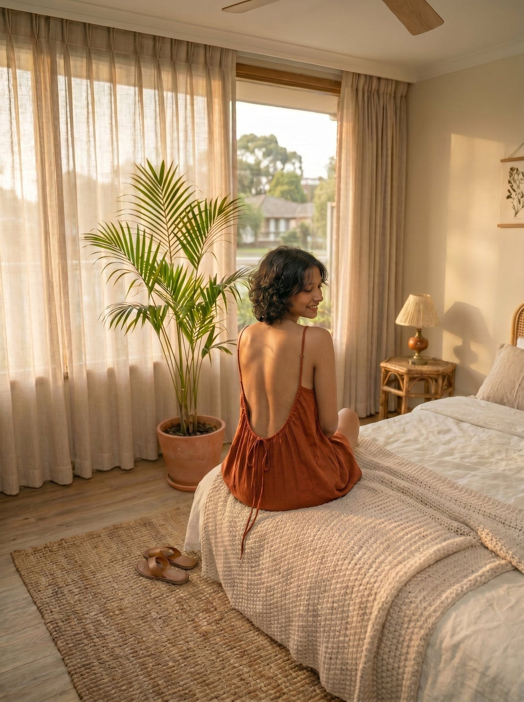 The Backless Adjustable Cami Dress — Mini