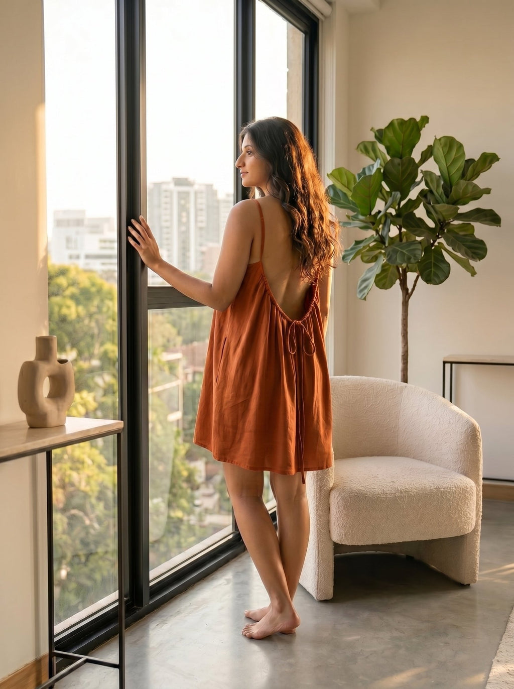 The Backless Adjustable Cami Dress — Mini