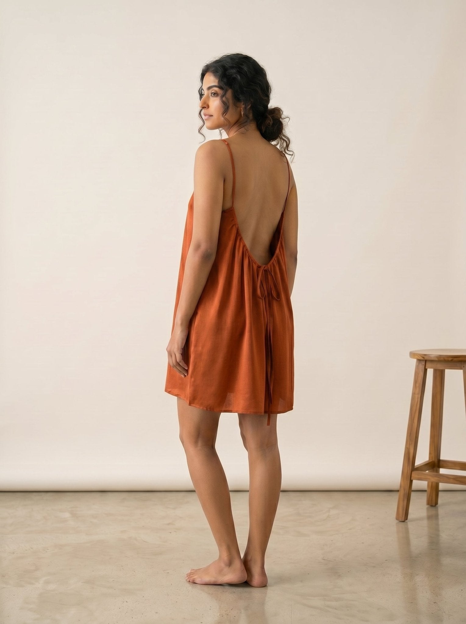The Backless Adjustable Cami Dress — Mini