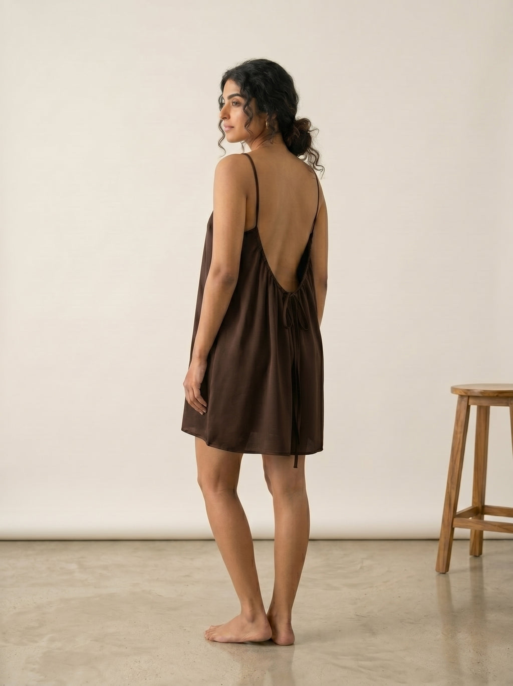 The Backless Adjustable Cami Dress — Mini