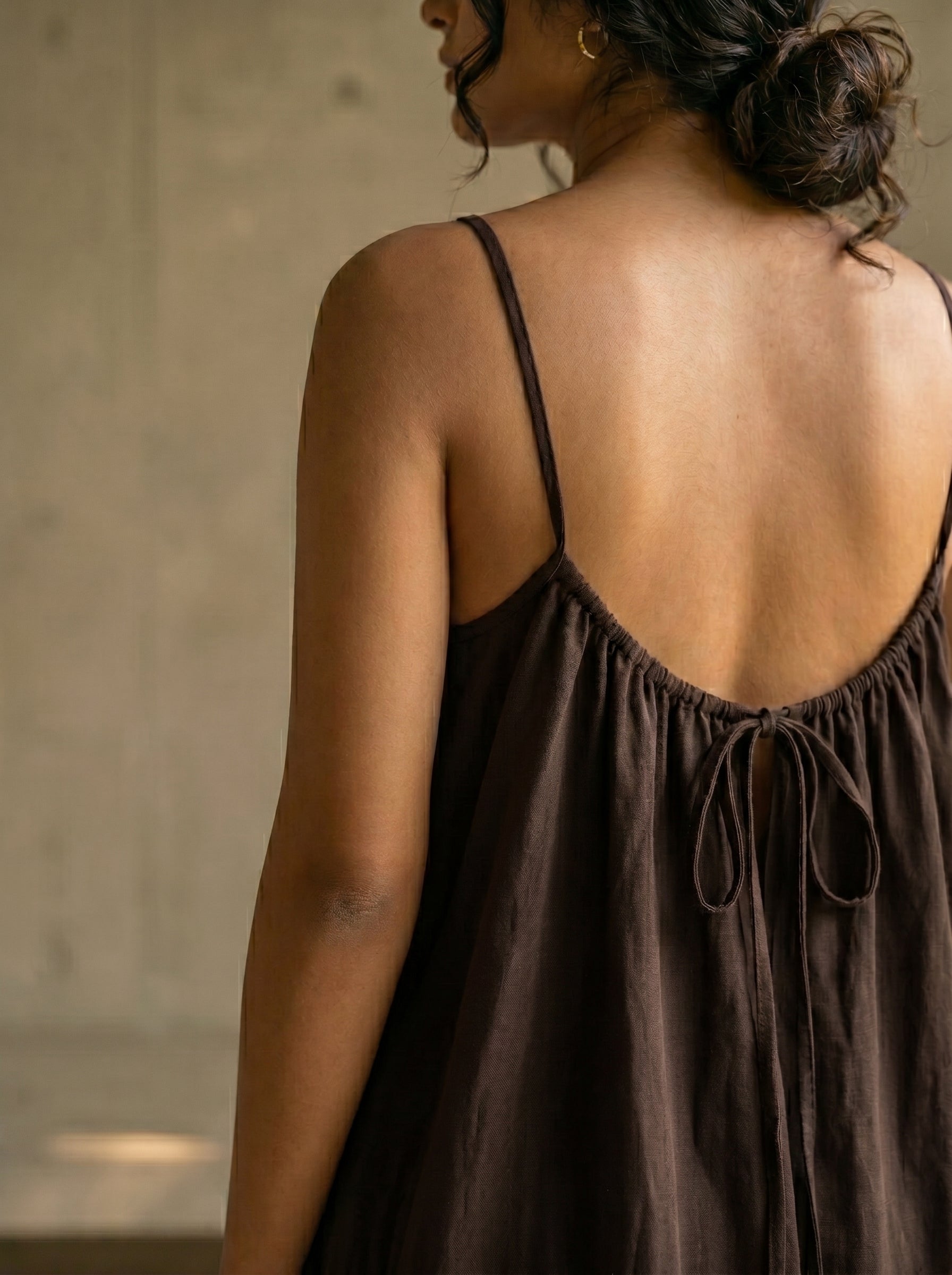 The Backless Adjustable Cami Dress — Mini