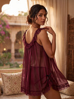 Midnight Whisper Sheer Babydoll