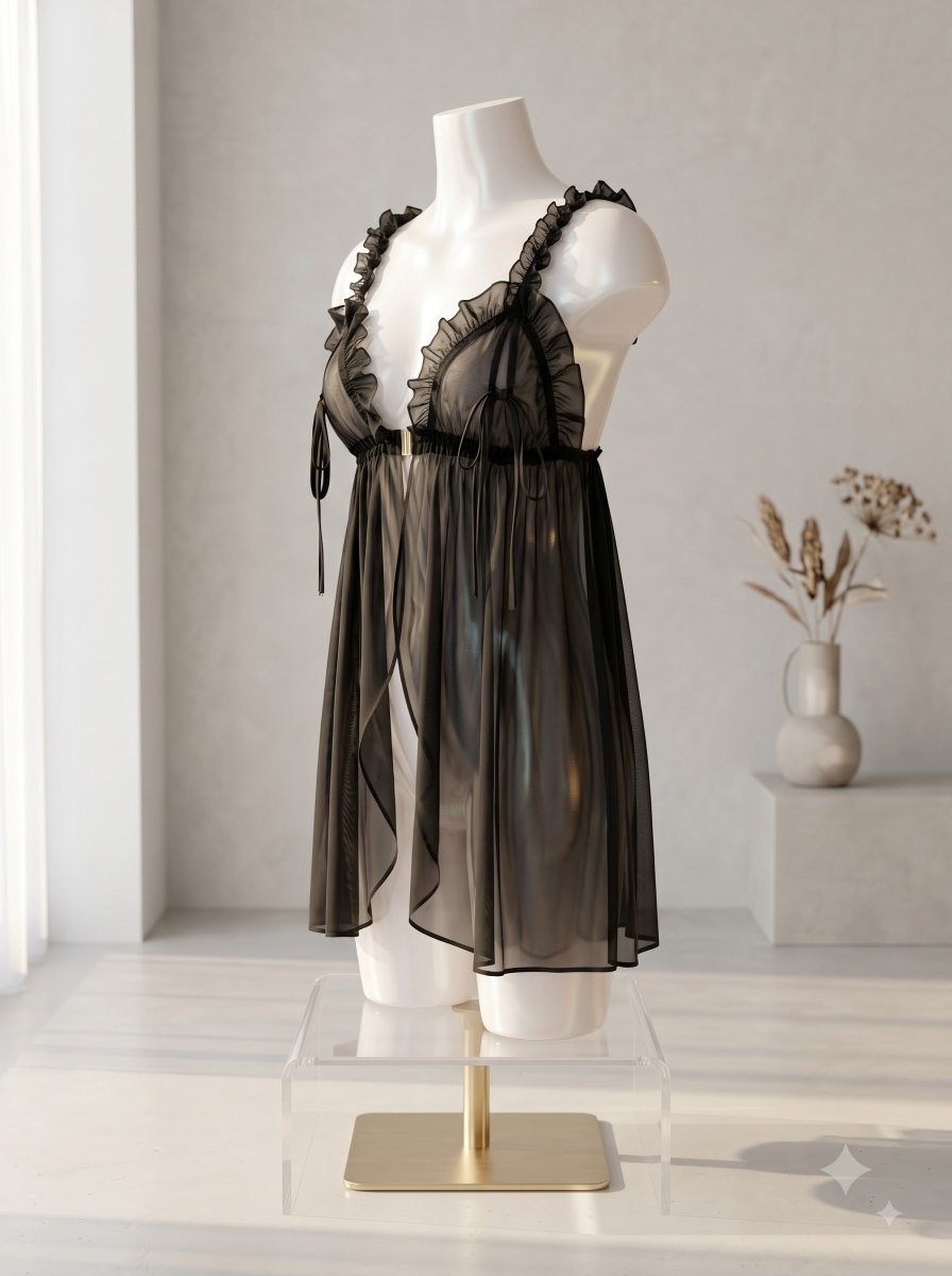 The Peek-a-Boo Sheer Babydoll