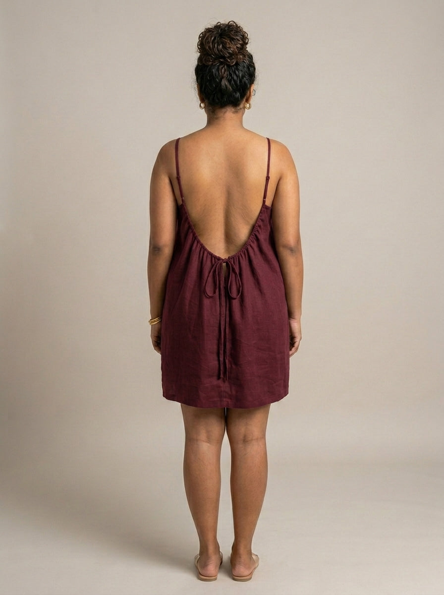 The Backless Adjustable Cami Dress — Mini