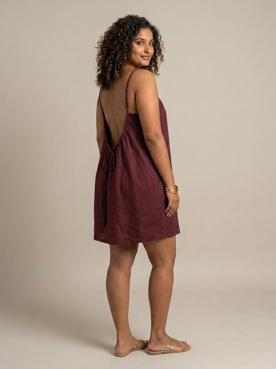 The Backless Adjustable Cami Dress — Mini