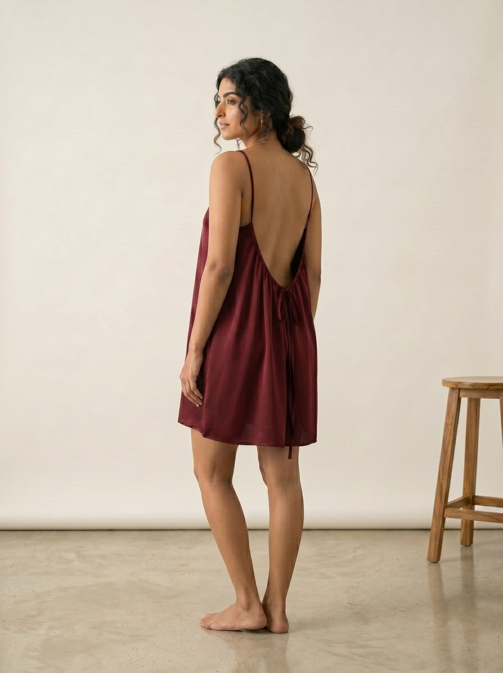 The Backless Adjustable Cami Dress — Mini