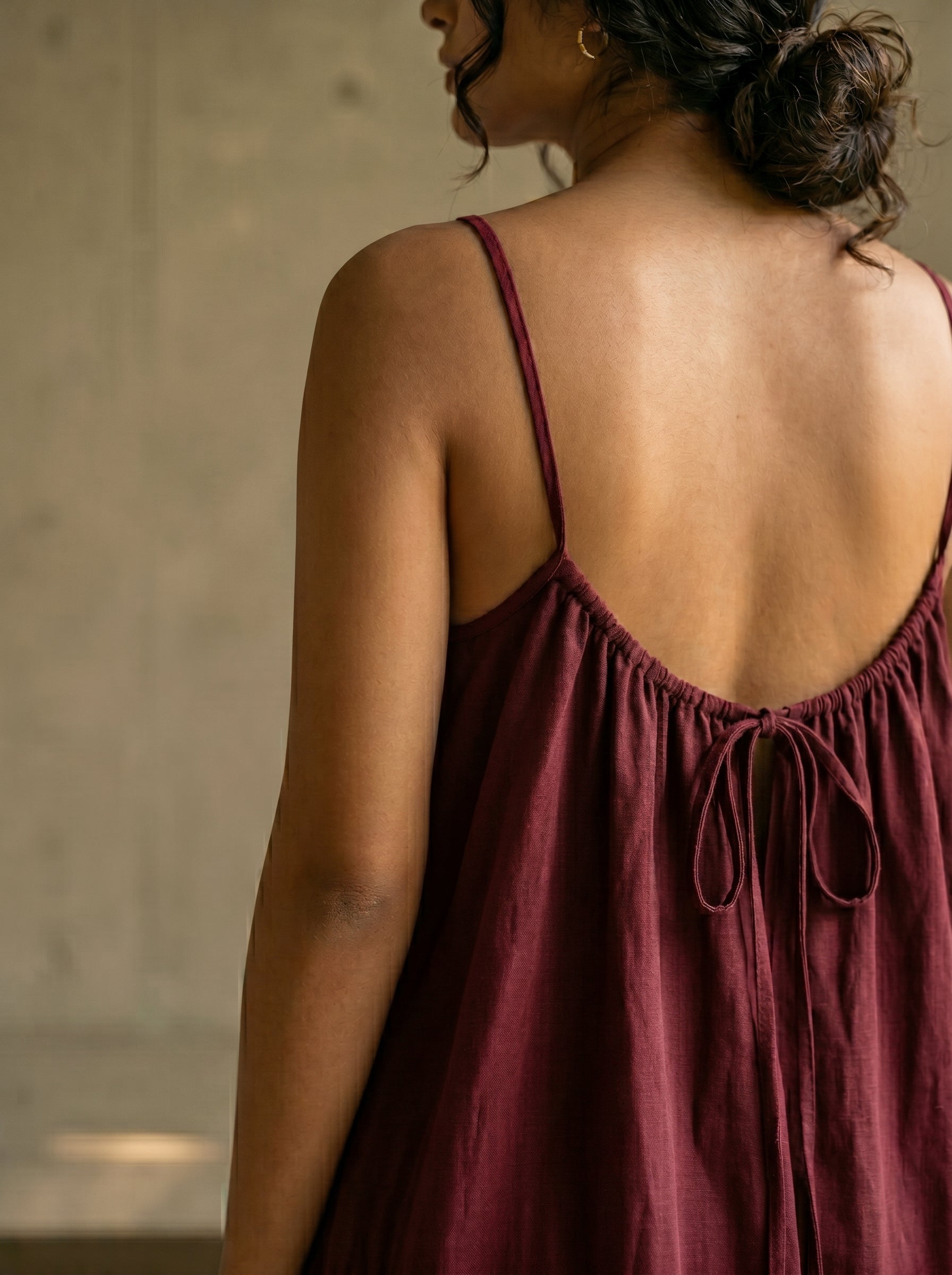 The Backless Adjustable Cami Dress — Mini