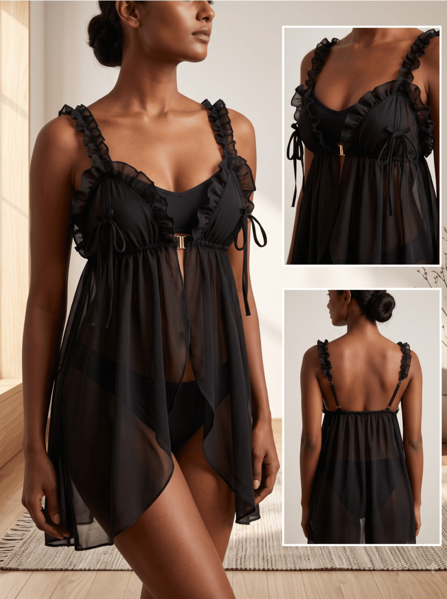 The Peek-a-Boo Sheer Babydoll