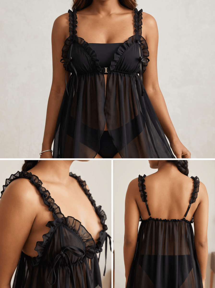 The Peek-a-Boo Sheer Babydoll