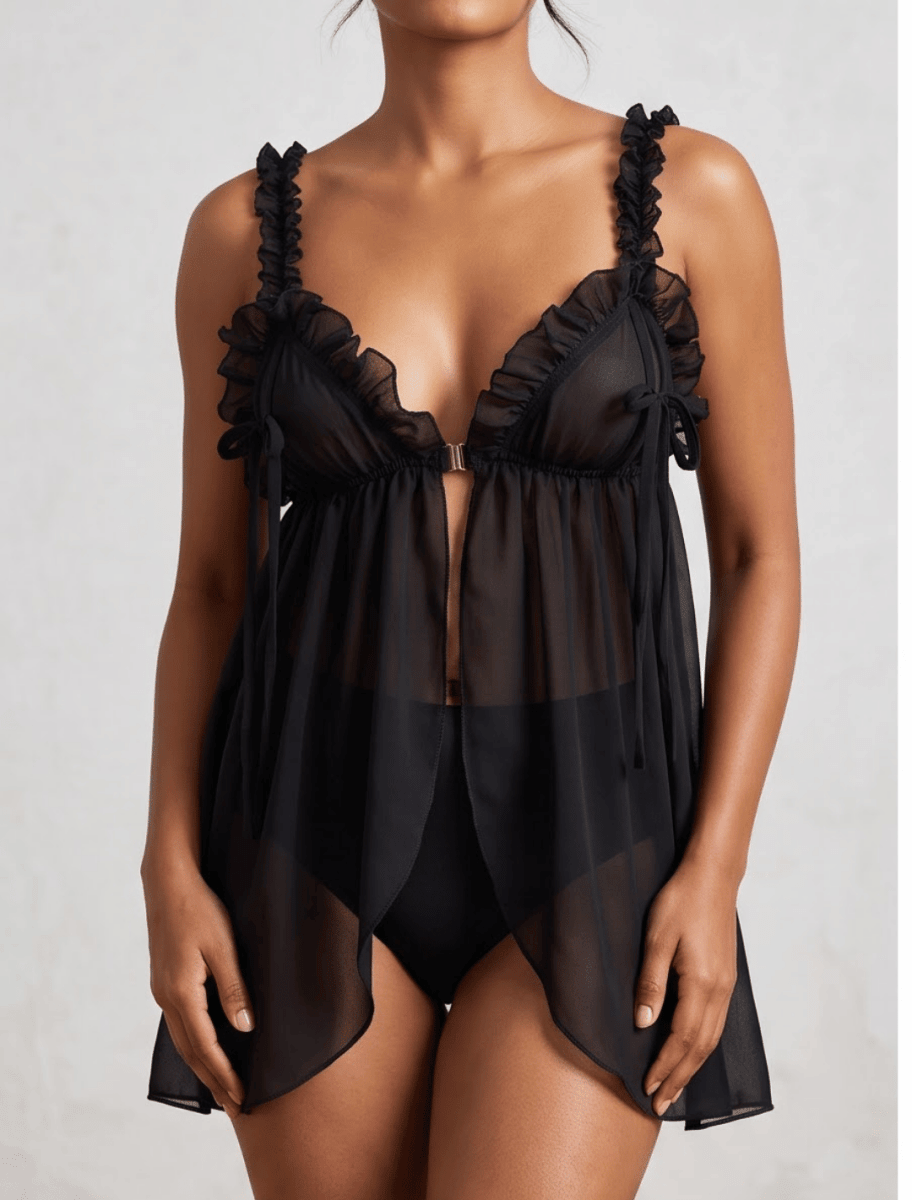 The Peek-a-Boo Sheer Babydoll
