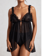 The Peek-a-Boo Sheer Babydoll