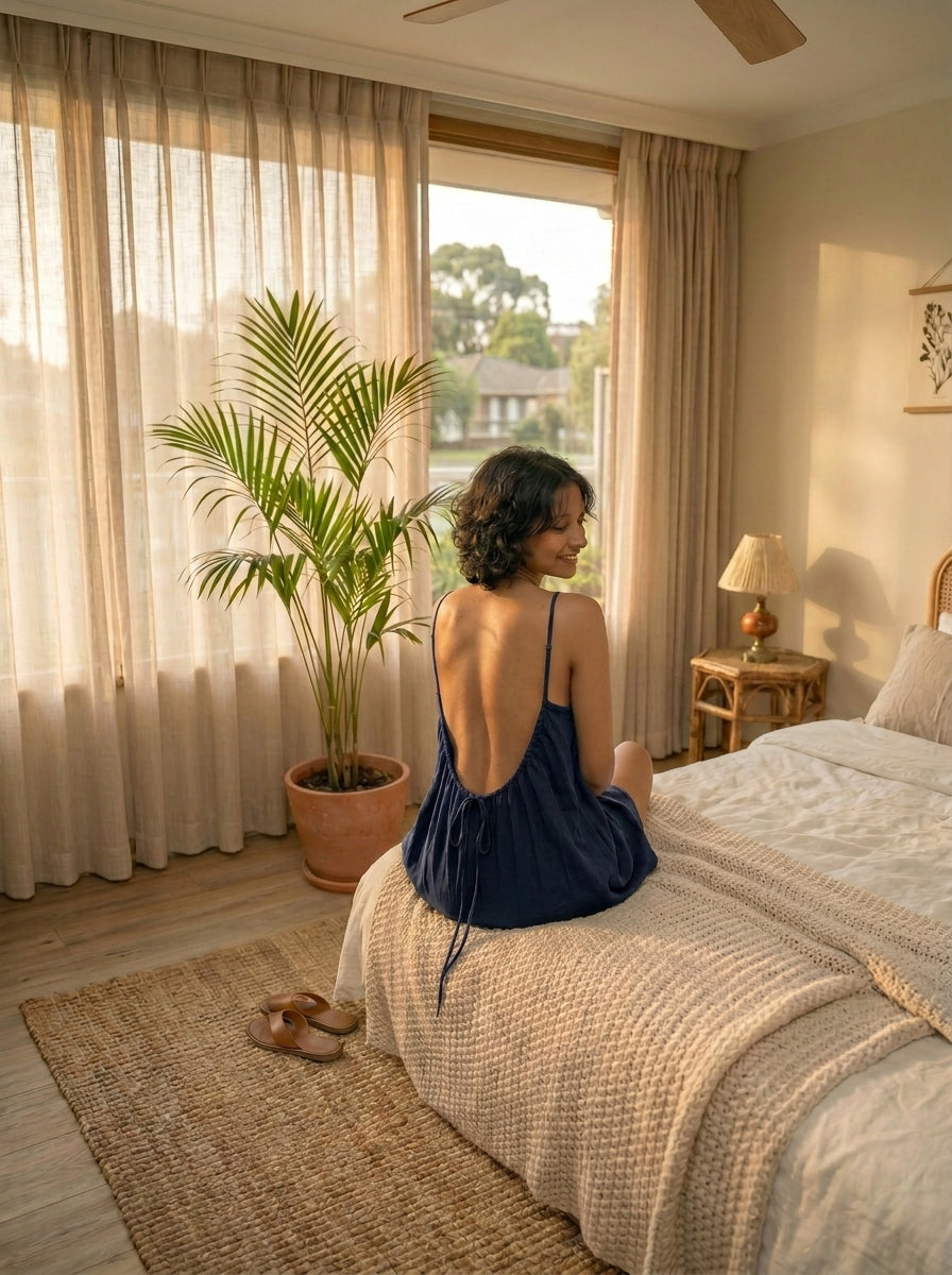 The Backless Adjustable Cami Dress — Mini