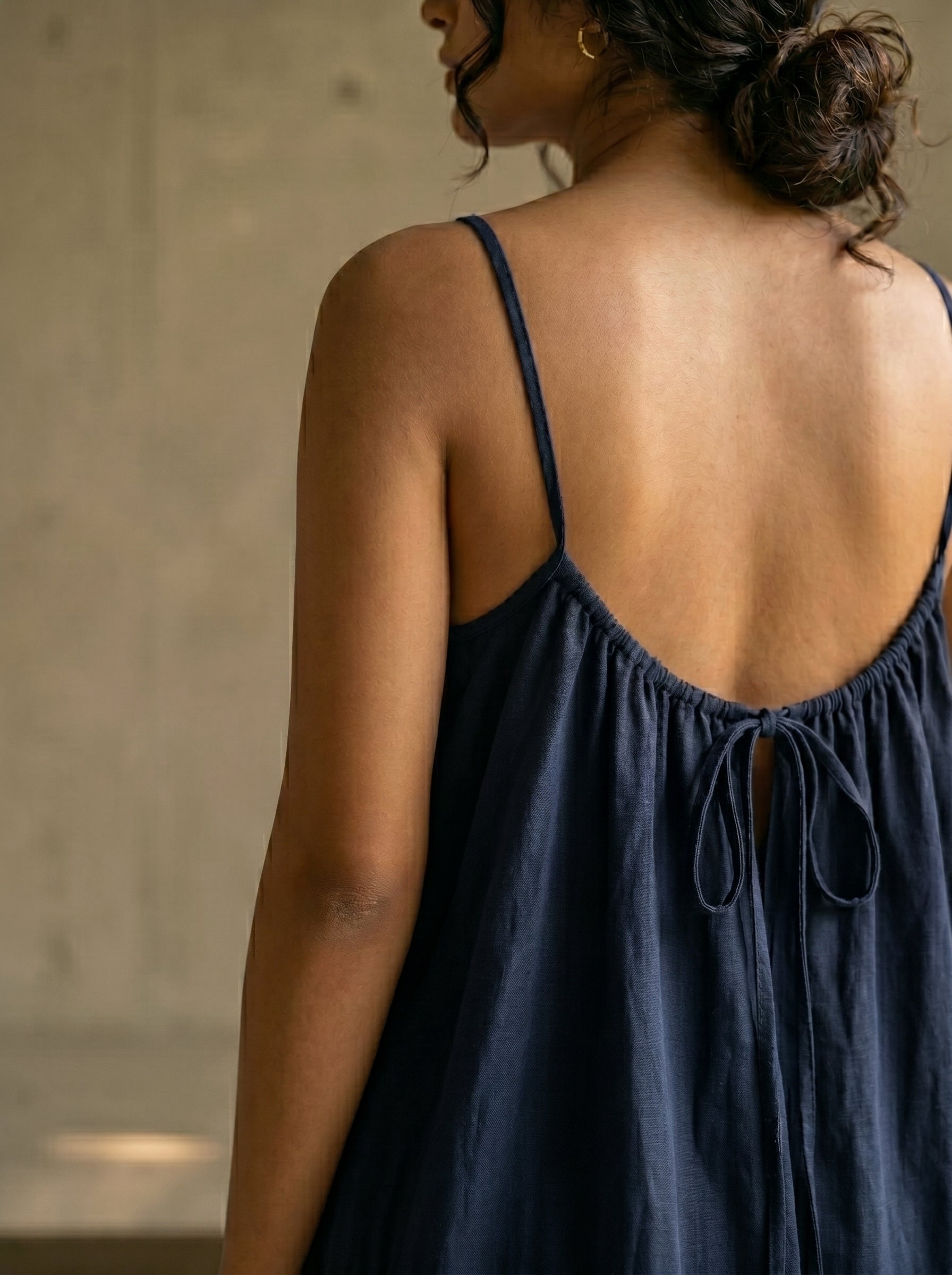 The Backless Adjustable Cami Dress — Mini