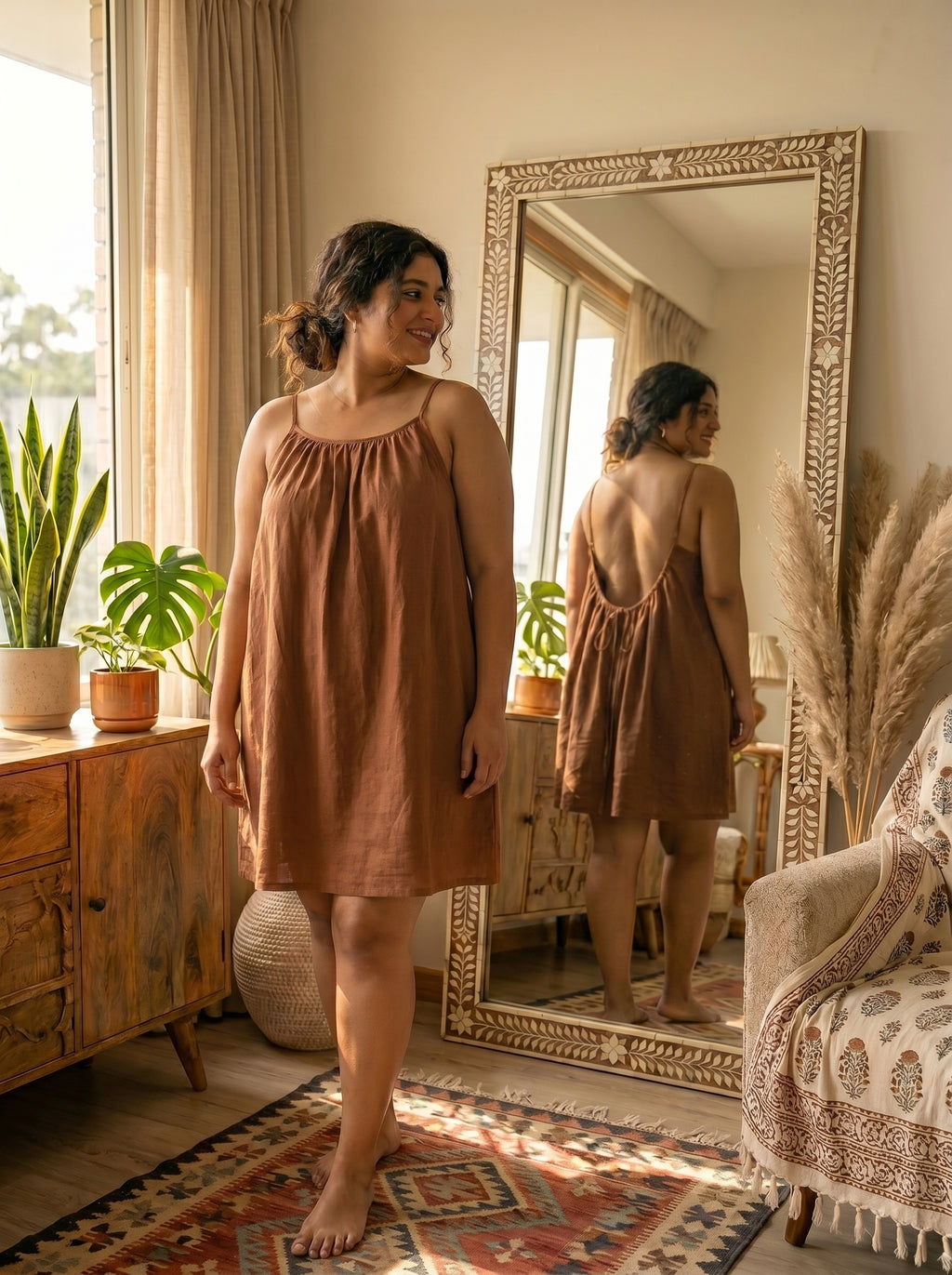 The Backless Adjustable Cami Dress — Mini
