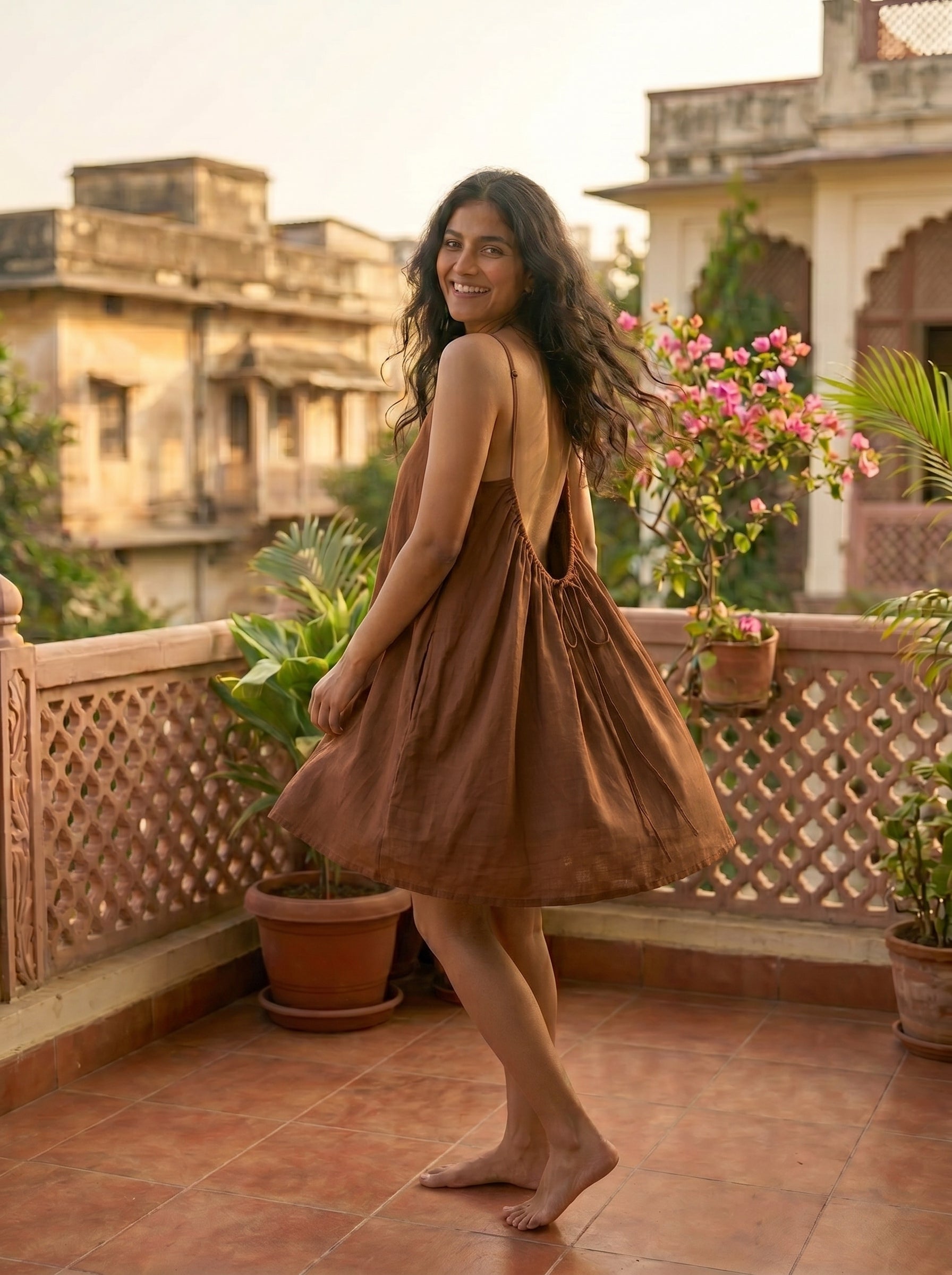 The Backless Adjustable Cami Dress — Mini
