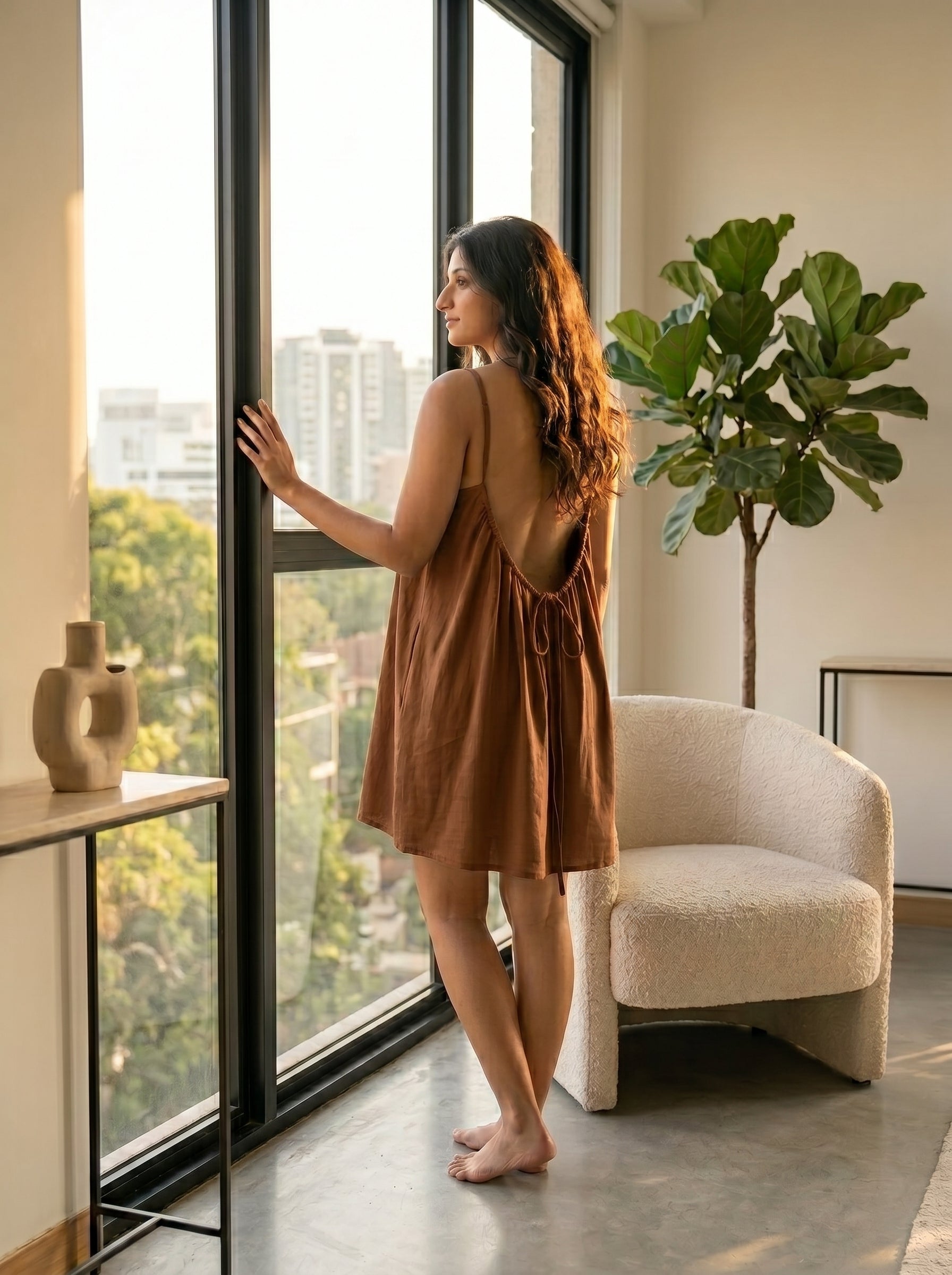 The Backless Adjustable Cami Dress — Mini