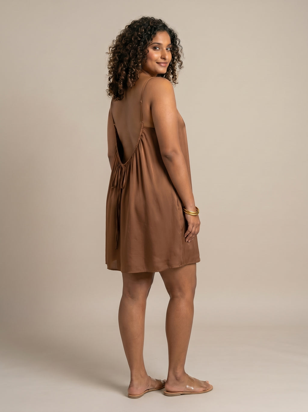 The Backless Adjustable Cami Dress — Mini