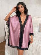 Batwing Satin Lounge Dress