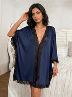Batwing Satin Lounge Dress