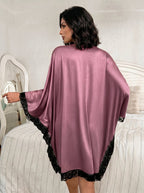 Batwing Satin Lounge Dress