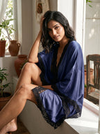Batwing Satin Lounge Dress