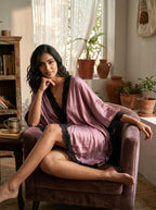 Batwing Satin Lounge Dress