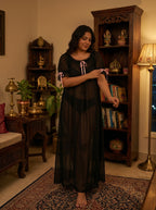 Juliet Sheer Mesh Off-the-Shoulder Lounge Dress